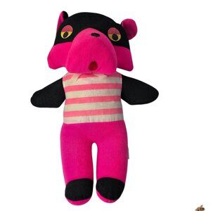 Vintage Pink Panther Plush Superior Toy and Novelty Pink Black Carnival 1970s